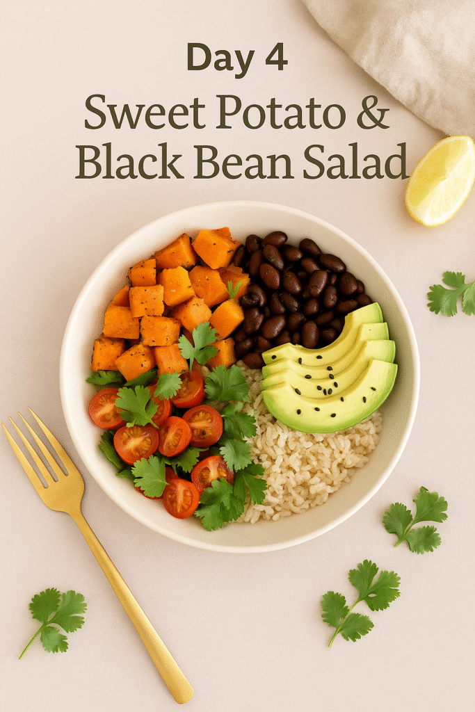 Sweet potato and black bean salad